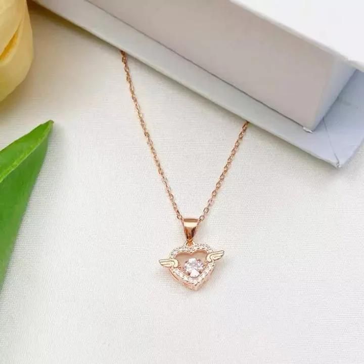 Heart With Wings Pendant Necklace For Women