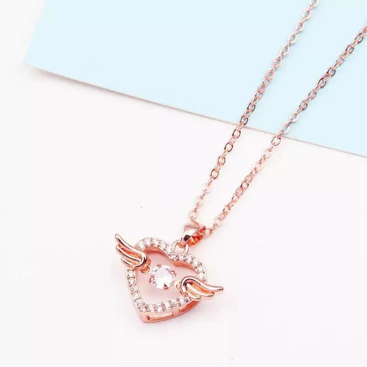 Heart With Wings Pendant Necklace For Women