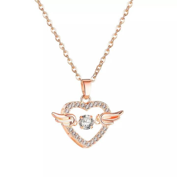 Heart With Wings Pendant Necklace For Women