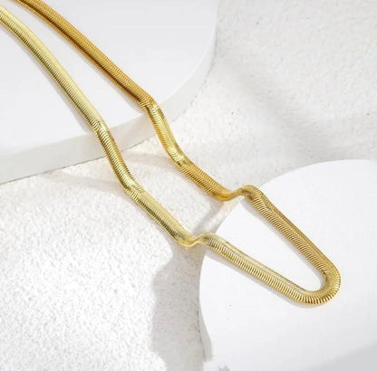 Sleek Gold Plated Snake Chain For Men & Women