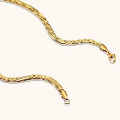 Sleek Gold Plated Snake Chain For Men & Women