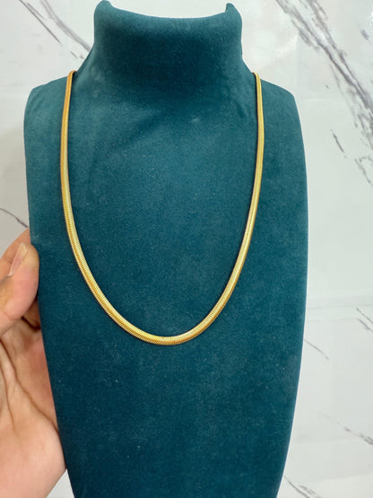 Sleek Gold Plated Snake Chain For Men & Women