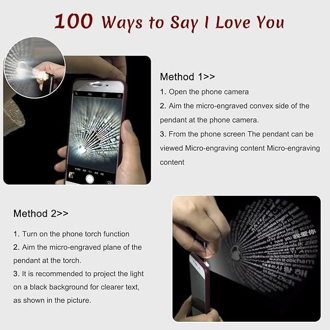 Photo Projection Ring - I Love You In 100 Languages